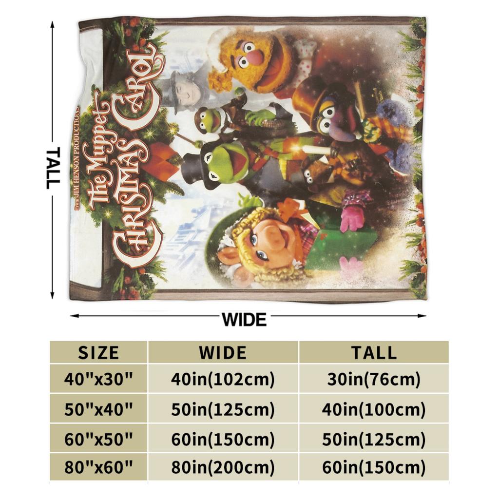 La Muppet Christmas Carol Coperta Morbida Ragazze Ragazzi Coperta Plaid in Flanella per Arredo Casa Morbida Copriletto Personalizzato Regalo di Compleanno