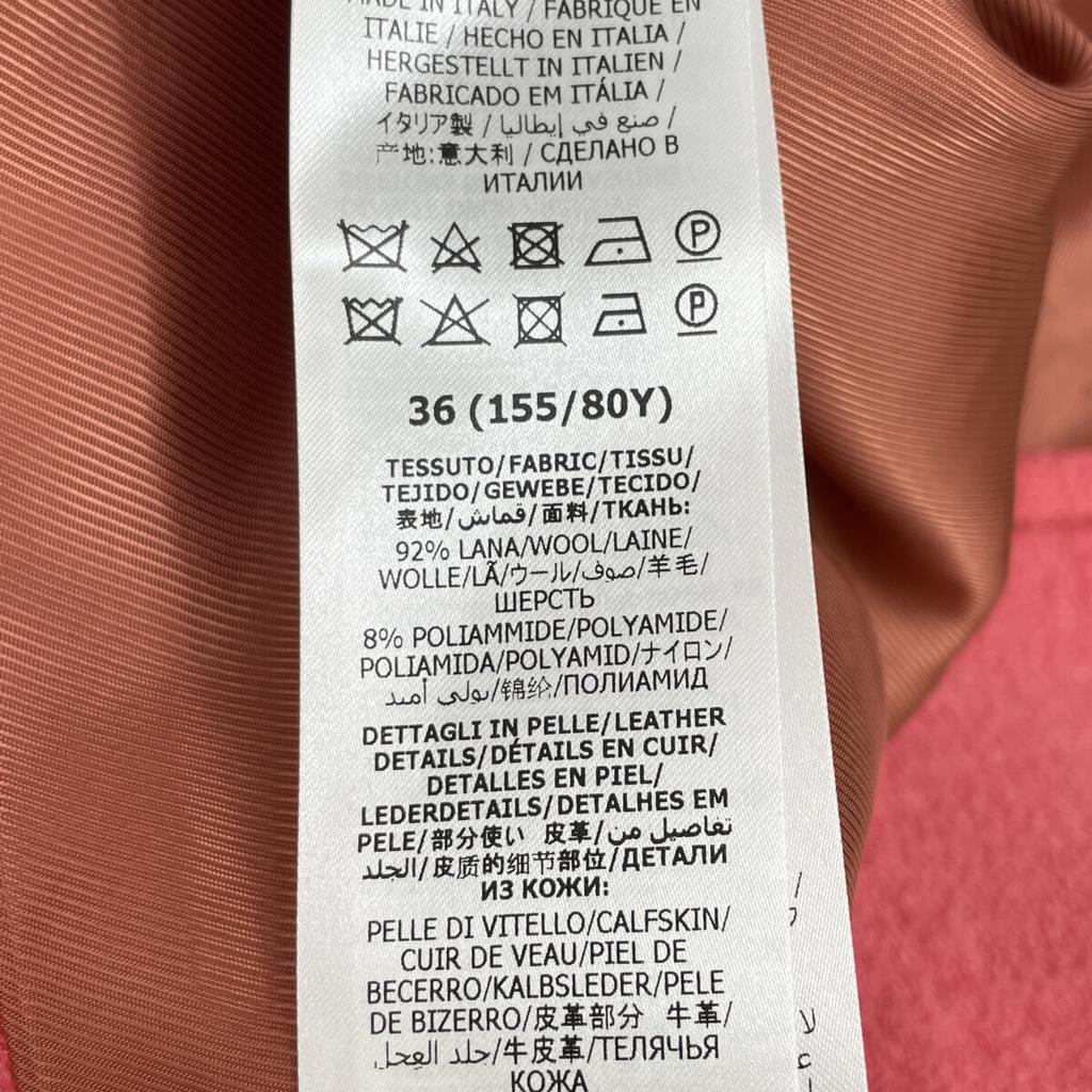 Gucci 619267 Pink Interlocking G Button Tweet Tailored Jacket Jacket 36 pinkUsed