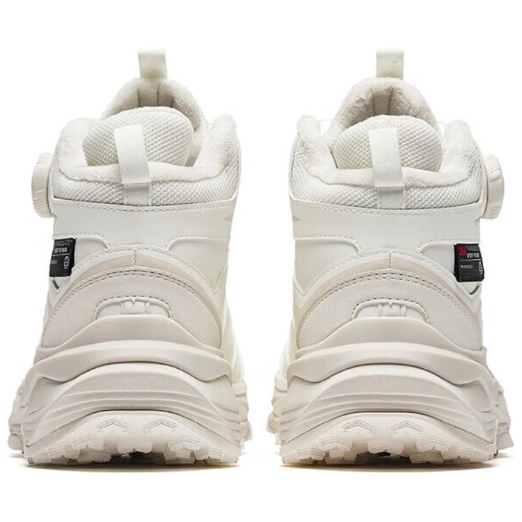 Anta Yueling Slip Resistant Thermal High Top Casual Shoes Women's White Gray 122518965-5