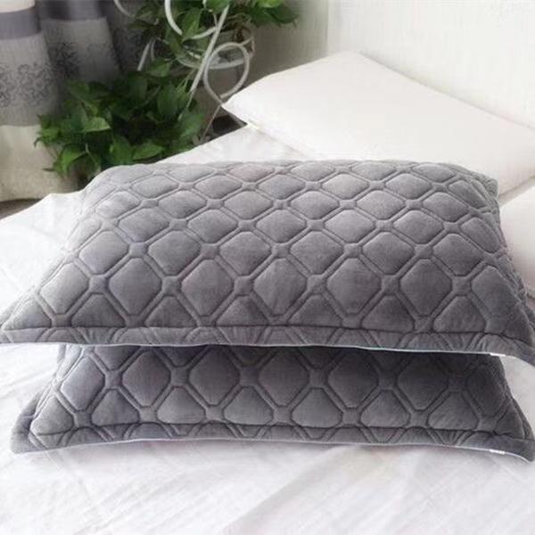 Crystal Velvet Pillowcase Quilted Thickened Warm Suede Flannel Short Plush Autumn and Winter Pillowcase