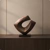 Tabletop Sculpture Abstract Geometric Weathered Decorative Ornament for Refined Aesthetic
