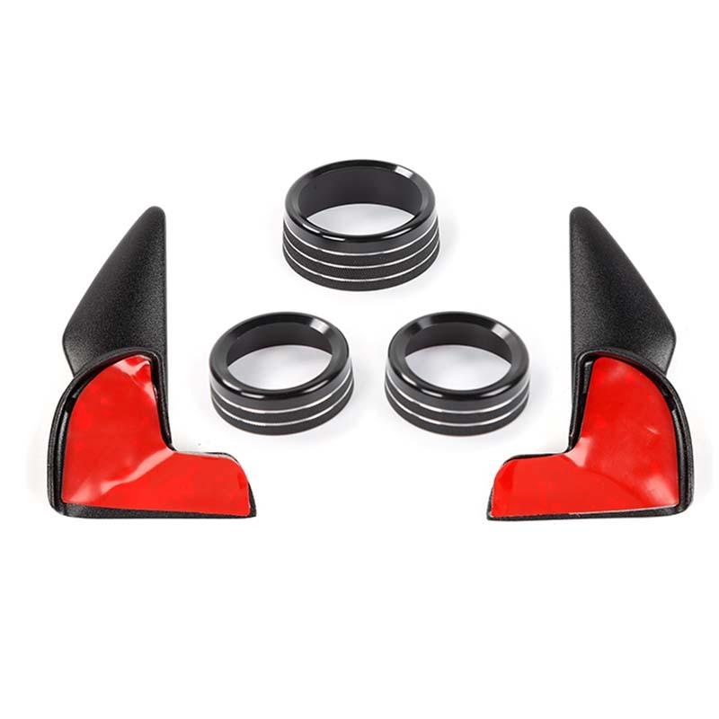 Gear Shift Paddle Air Conditioning Audio Switch Trim Ring Fit For Dodge Charger For Dodge Challenger 2015 Up Interior Accessories