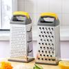 4-Sided Stainless Steel Vegetable Grater, 9-Inch Multi-Functional Stand-Up Kitchen Tool with PP Handle for Cheese, Fruits, Vegetables