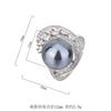 Huamei Jewelry's New Inlaid Imitation Natural Pearl Ring Tahitian Mother Of Adjustable Index Finger