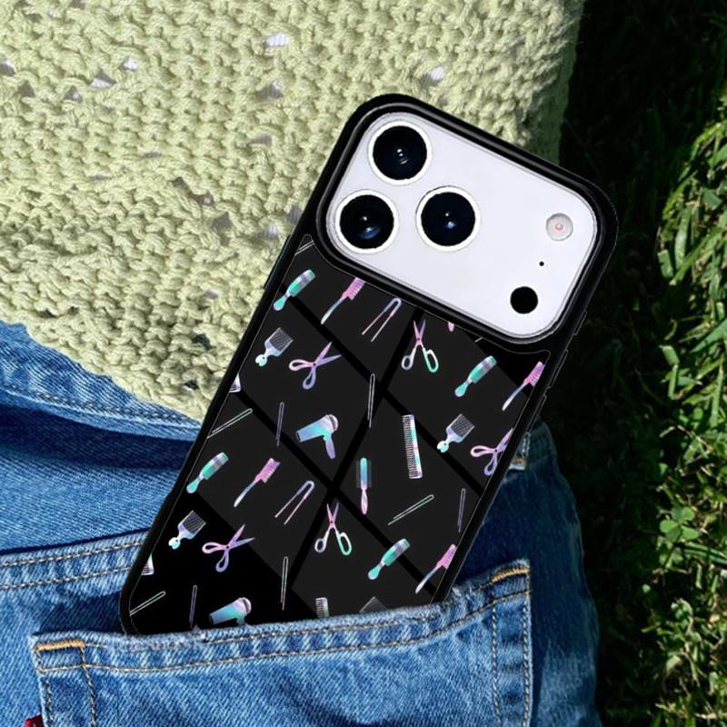 Hair Stylist Hairdresser Soft Phone Case Cover Compatible with for IPhone 17air 16e 15 14 13 12 11Pro Max 17 Air