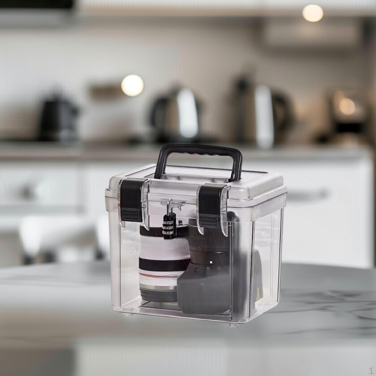 

Чехол для камеры с ручкой, контейнер для хранения, аксессуары, портативный, пылезащитный для инструментов, косметики 21.5cmx16cmx19cm_With Lock