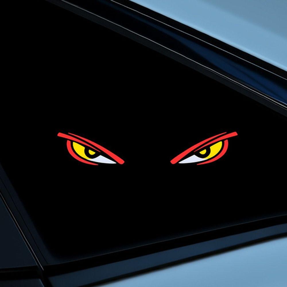 Wireless Solar Devil Eyes Car LED Warning Light Suction Cup LED Car Light Car Atmosphere Light