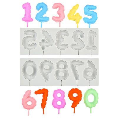 Silicone Number Baking Molds 0-9 Digits Set For Easy Releases Cakes Birthday Parties Decoration And Baking Enthusiasts