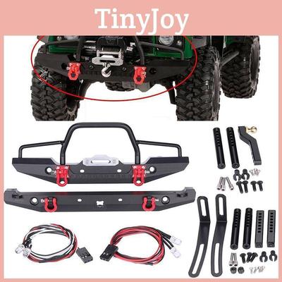 High Quality Metal Rc Rock Crawler Bumper With Bright Led Lights For Axial Scx10 9004
