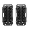 1 Pair Off Road Traction Boards Black Short Recovery Tracks Traction Mat Mini Mud Sand Snow Traction Pads for Vehicles