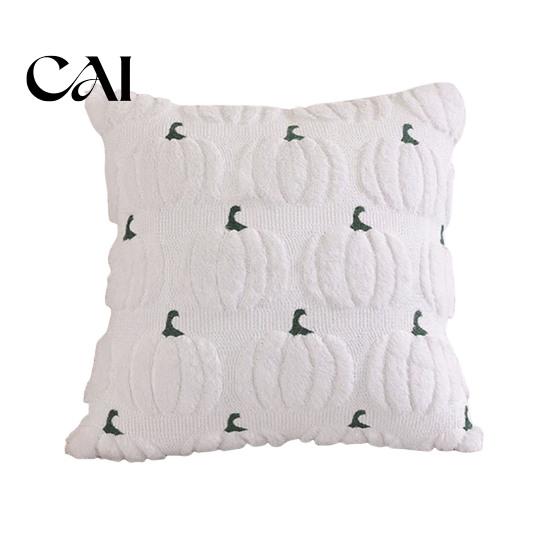 Decorative Pillow Cover for Couch Plush Pumpkin Cushion Cover, Halloween Throw 18 X Inch Ghost Case Cute Soft Spooky Season, Cozy Fall Home Decor