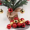 24Pcs 3/4/6CM Christmas Balls Big Ball Christmas Tree Pendant Ornaments for Party Decor 2025 New Year Navidad Gifts Accessory
