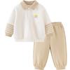 Minibala Kids' Anti-Pill Faux Two-Piece Sweatshirt & Pants Set