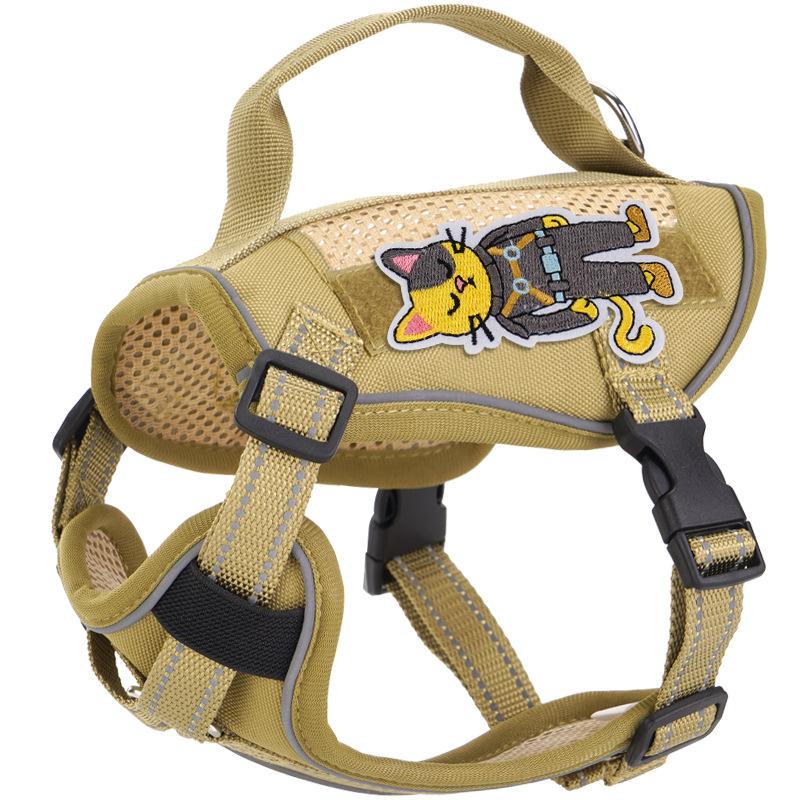 

Cat and dog universal pet leash reflective and breathable dog chest back anti-break-free vest pet chest strap S (6-6.5 kg)