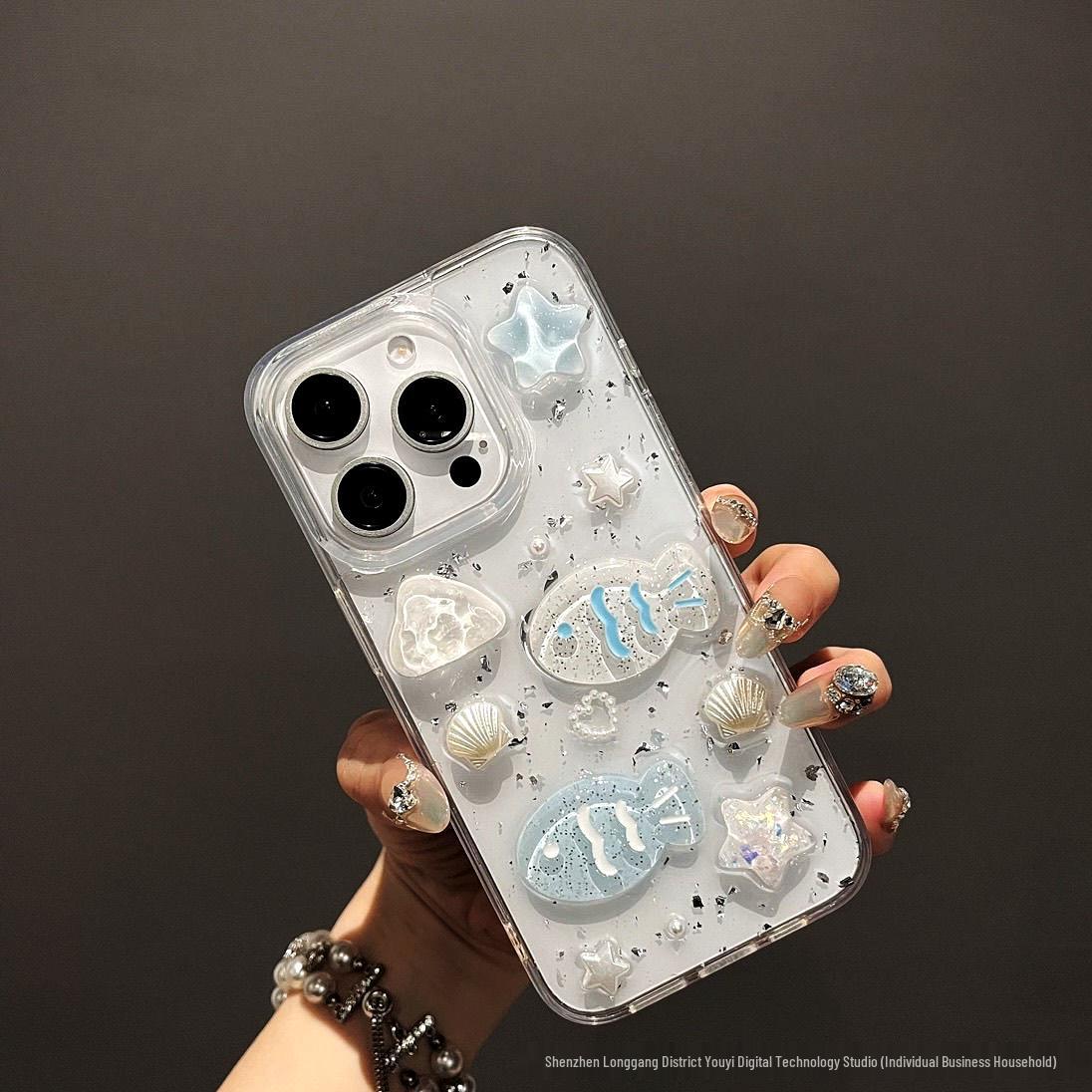 

Чехол для телефона Ocean Shell Small Fish для Honor 400, 300/100/70 Pro, x60x70i, Enjoy 70/60 Honor 400 Pro (Precision)