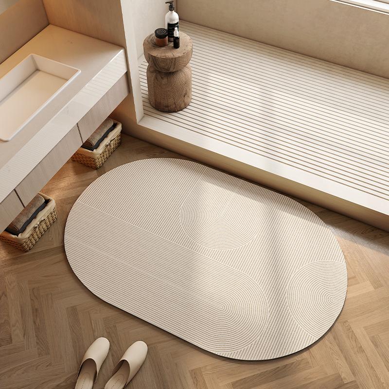 Diatomite Foot Mats Bath Mat Bathroom Absorbent Quick Dry Diatomite Mud Toilet Rug Shower Pad For Living Room Washable