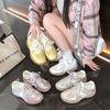 Ballet Style Moral Training Shoes Women's Spring and Summer 2025 New Breathable Casual Sports Women's Shoes Lightweight Soft-soled Forrest Gump Shoes
