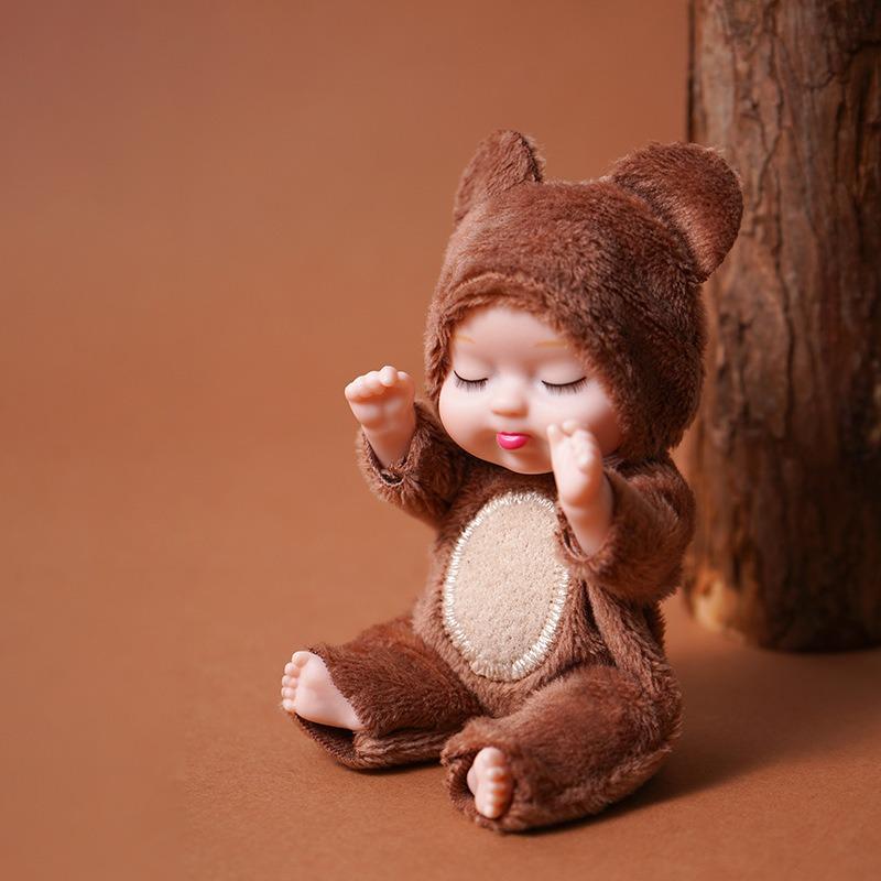 

Mini Reborn Doll Simulation Baby Doll Washable Animal Clothes BJD Doll Easter Christmas Birthday Newborn Gift Set Box