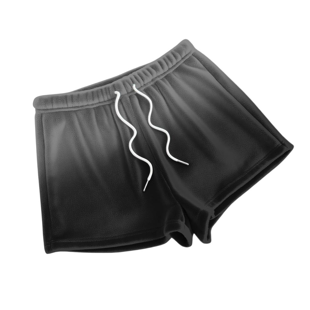 Women's Fashionable Loose-Fit Pajama Shorts With Fleece Gradient Print Casual Pants