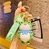 Fashionable Pvc Frog Keychain Whimsical Cartoon Design Blue Key Accessory