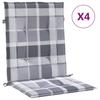 Garden Chair Cushions for Low Back Chairs 4 pcs 100 x 50 x 3 cm