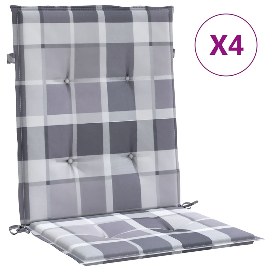 Garden Chair Cushions for Low Back Chairs 4 pcs 100 x 50 x 3 cm