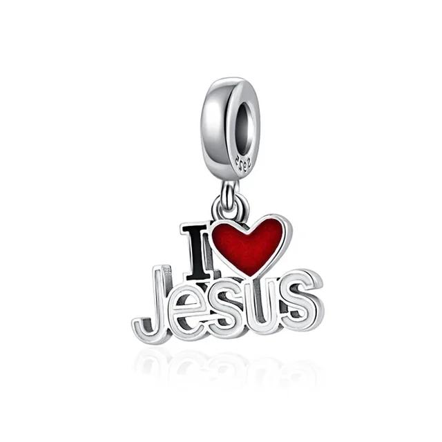 New I Love Father Jesus Sister God Of Wealth Diy Copper Talisman Pendant Fit For Original Bracelet Necklace Boutique Jewelry