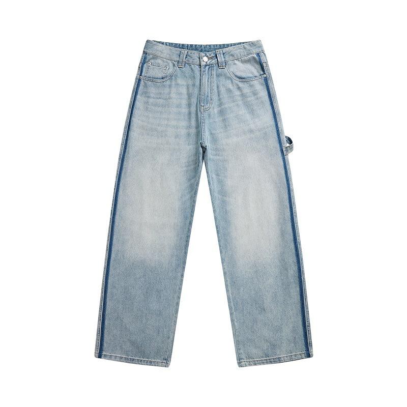 Men's Jeans Straight Japanese Loose Fit Versatile Classic Design