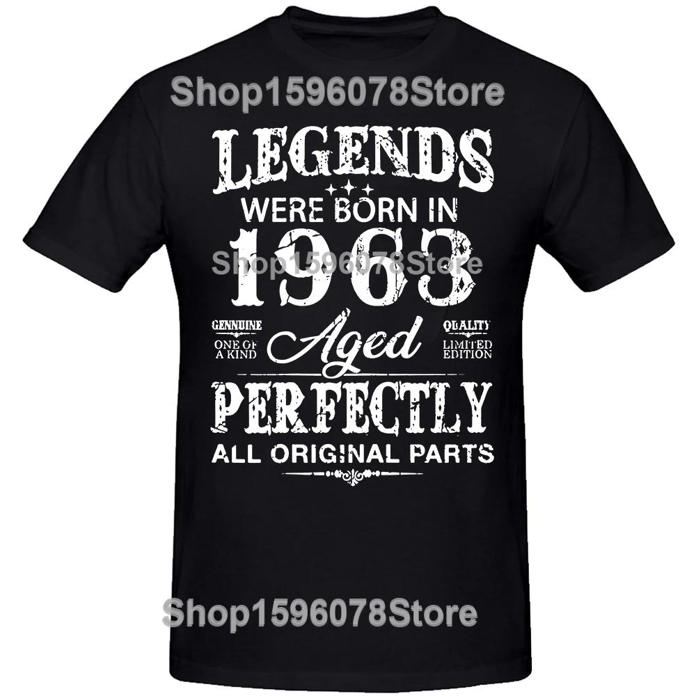 Funny Made In 1963 All Original Parts T Shirts Graphic Cotton Streetwear Short Sleeve Birthday Gift Tshirt Mens Clothing