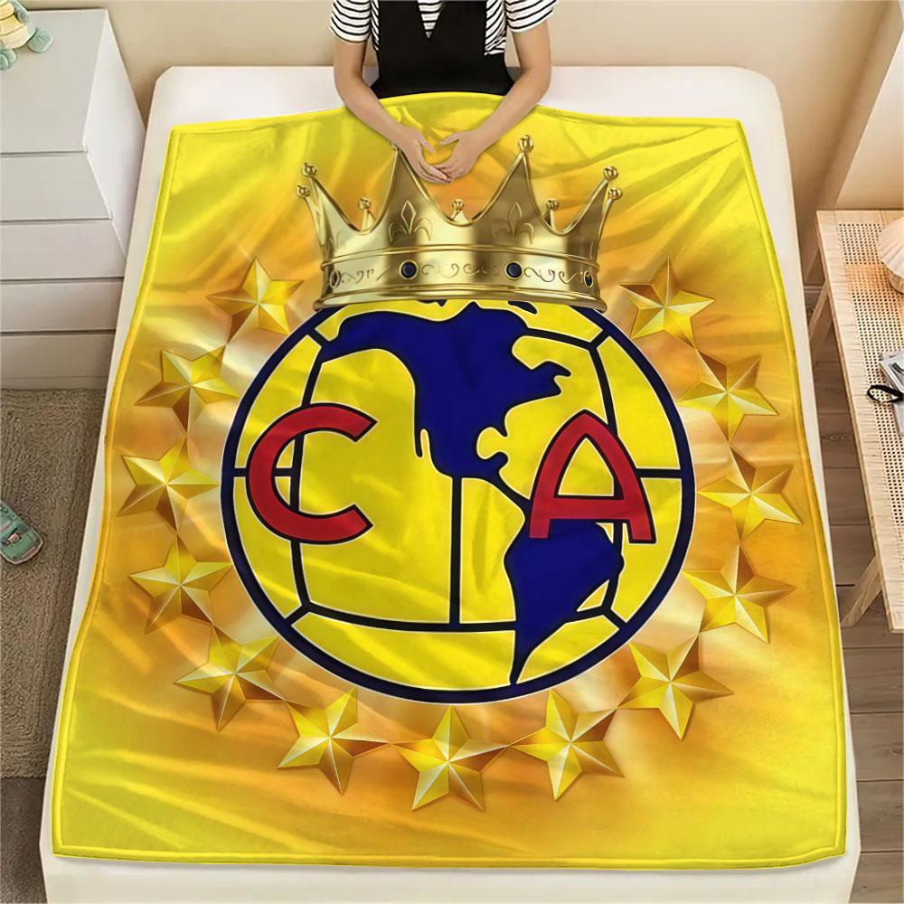 1PC Club America Patterned Flannel Blanket Suitable For All Seasons for Home Decor Warmth and Comfort Gifts Holiday Present