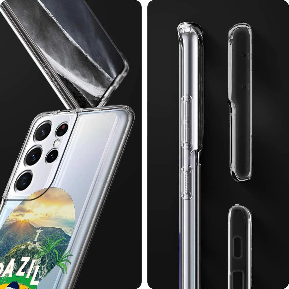 Brazil Brazilian flag Football Phone Case For Samsung Galaxy S23 S22 Ultra S20 S21 FE 5G S10 S10E S9 S8 Plus 4G Soft Clear Cover