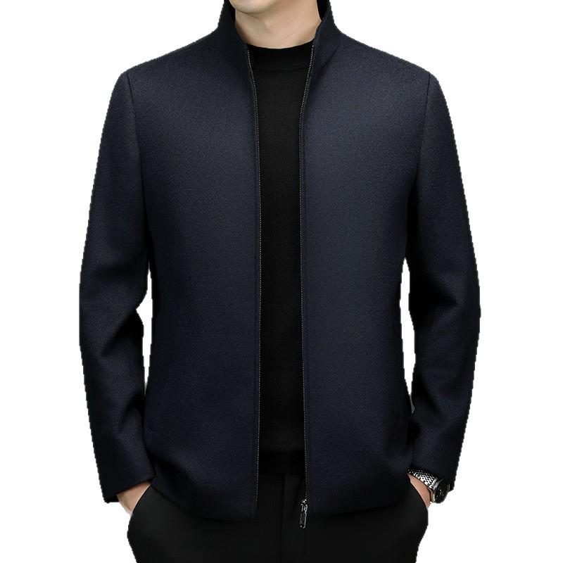 2025 Men's High-End Wool Cashmere Executive Jacket - Stand Collar