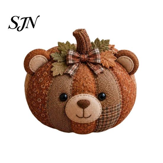 Halloween Felt Sewing Materials Animal Pumpkin Patchwork Kit, DIY Fox Cat Owl Stuffed Making Kit Cute Craft for Adults, Home Fall Decoration