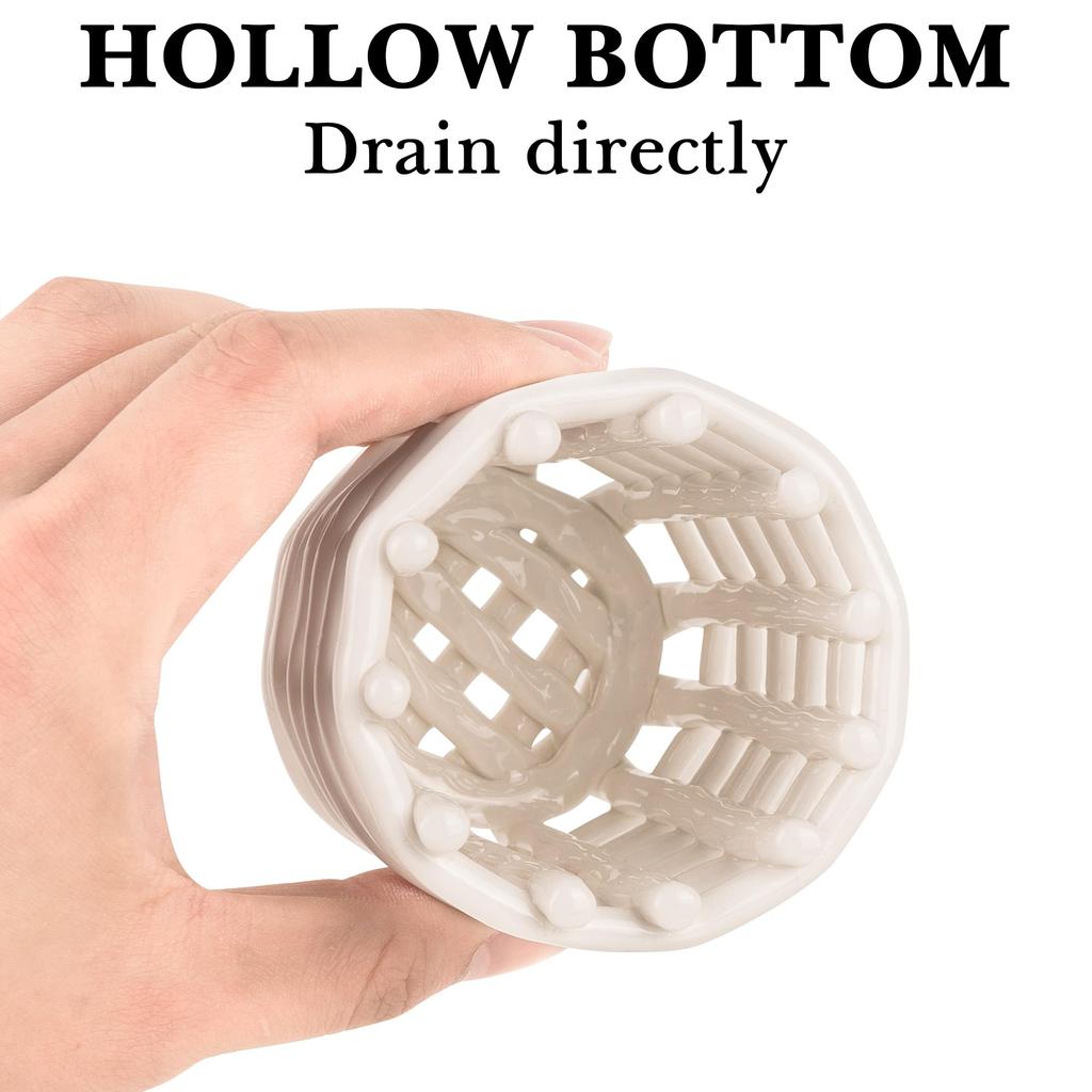 Linkidea Ceramic Countertop Toothbrush Minimalist Stand for Manual and Vanity Compatible with Reach Essentials and Cross Action Holder, Toothbrushes,