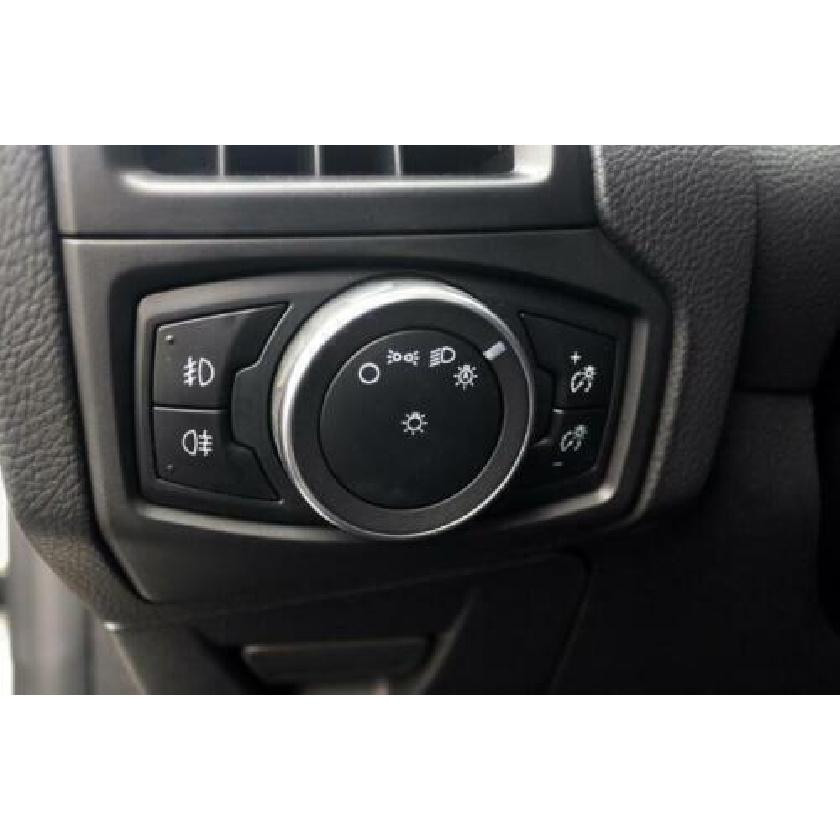 For Ford Focus 2015-2018 Blue Steel Headlight Switch Control Frame Trim 1PCS