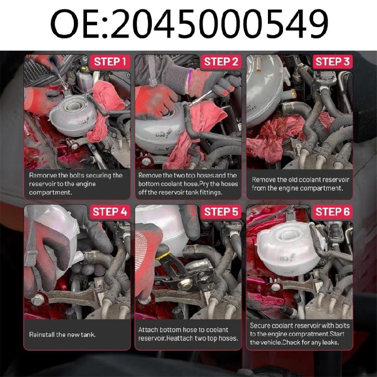 Ersatz-Ausgleichsbehälter Autozubehör 2045000749 2045000549 2045000049 603-257 Kühlmittel-Ausgleichsbehälter