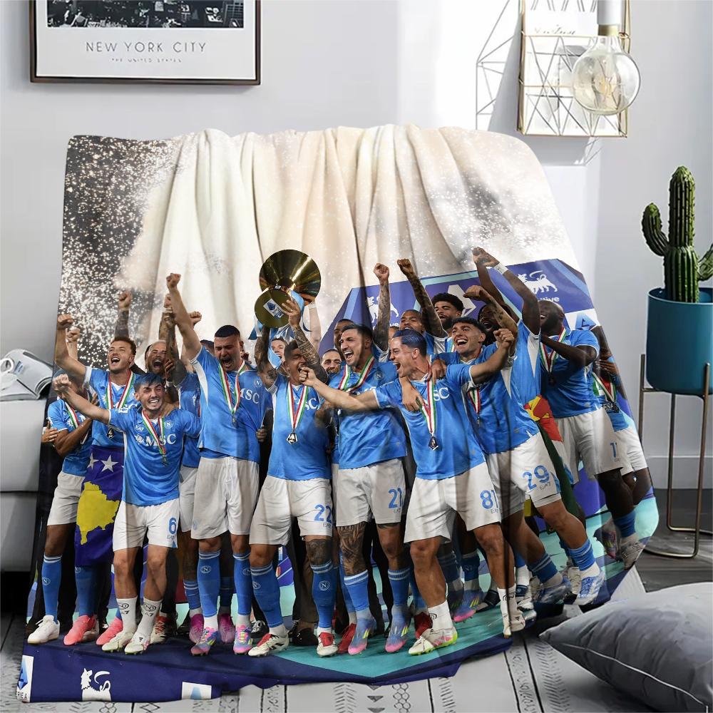 Napoli Football Team,pattern Flannel Blanket, High quality Comfortable for All Seasons, Home Decor, Warmth and Comfort, Perfect for Gifts.