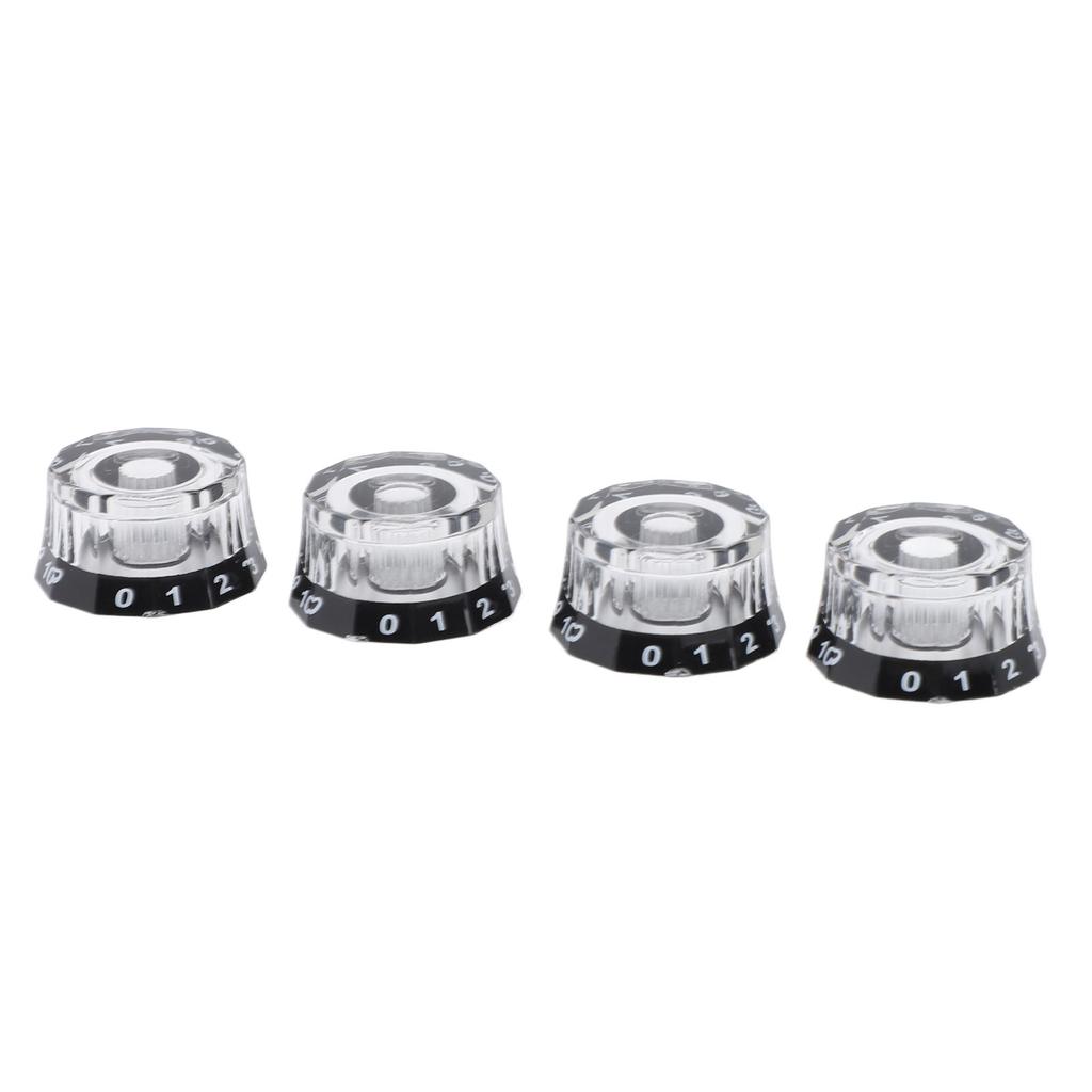 4PCS Electric Guitar Knob Plastic 6mm Inner Diameter Guitar Speed Control Volume Tone Knob