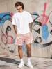 Men's Athletic Basketball Shorts Quick Dry Running Workout Gym Training Shorts Printed Beach Casual Shorts for Men
