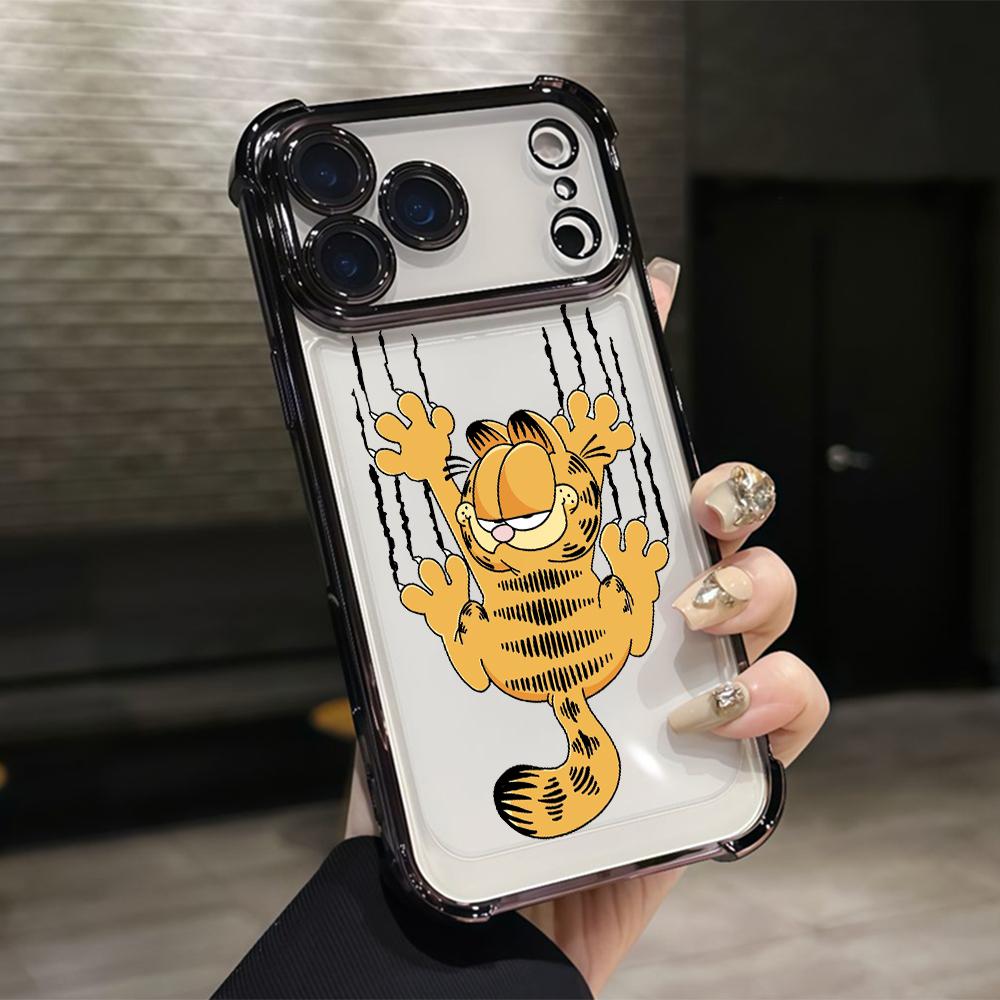 

Cartoon Cat Garfields Phone Case for Google Pixe 10 9 9A 8 8A 7 7A Pro XL 5G Anti-drop Transparent Soft Cover Google Pixel 10 Pro XL