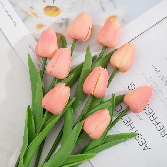 Modern Artificial Tulip Not Wither Fine Texture Scene Setting Supplies