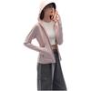 Anta Training Series Solid Color Zip-Up Hooded Comfortable Breathable Versatile Sun Protection Jacket Women jackets Mousse-Pink 962527703-2