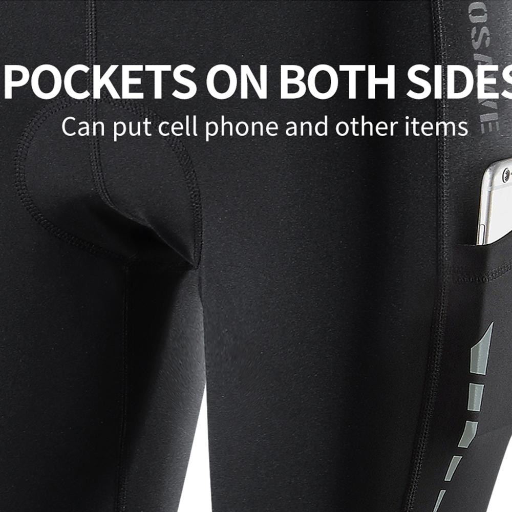 Wosawe Women's Thermal Fleece Cycling Tights Winter Warm 4 Way Stretch Biking Pants With 3D Silicone Cushion