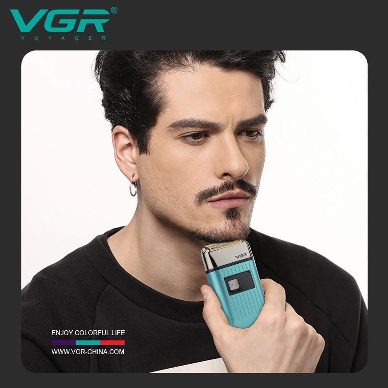 2026 VGR Men's Razor IPX6 Body Wash Professional Sideburn Trimming Intelligent Digital Display Multi-functional Shaving Sculpting Hair Trimmer V-357