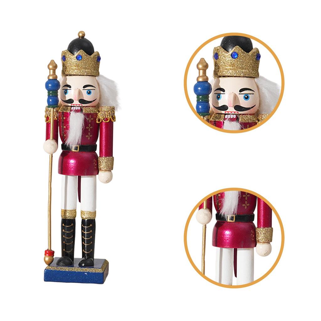 Nutcracker Ornament Home Decor Figurine Sculpture Desk Decor Nutcracker Figure Christmas Decoration for Party Favor Shelf