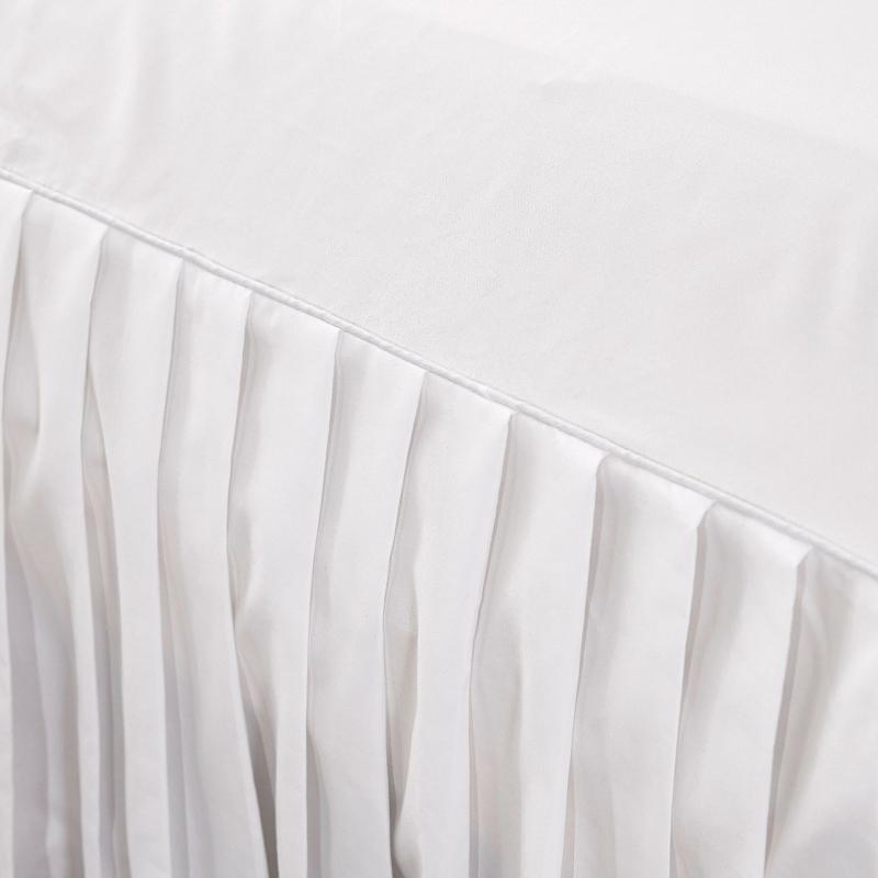3 Pcs Set Premium  Microfiber Ruffled Gatherd Bed Skirts With Platform -Three Sided Coverage =1 Bedcover+2 Pillow Covers