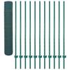 Clôture en grillage métallique - Maison Exclusive - 25 x 1,5 m - Acier enduit PVC - Vert