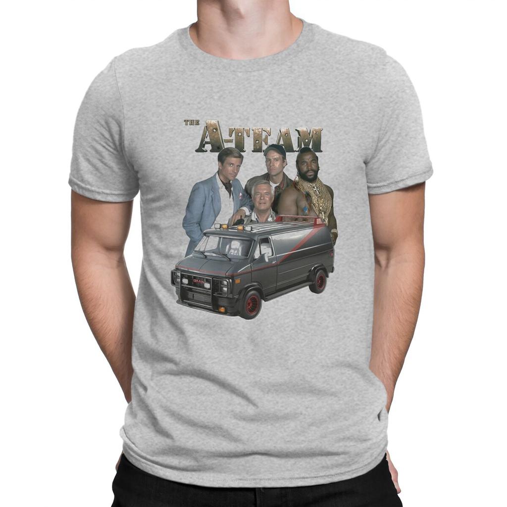 Úžasné 80. léta Dobrodružství Vintage Pánské Tričko Kulatý Výstřih Bavlněná Trička A-Team Tričko s Krátkým Rukávem Letní Oblečení