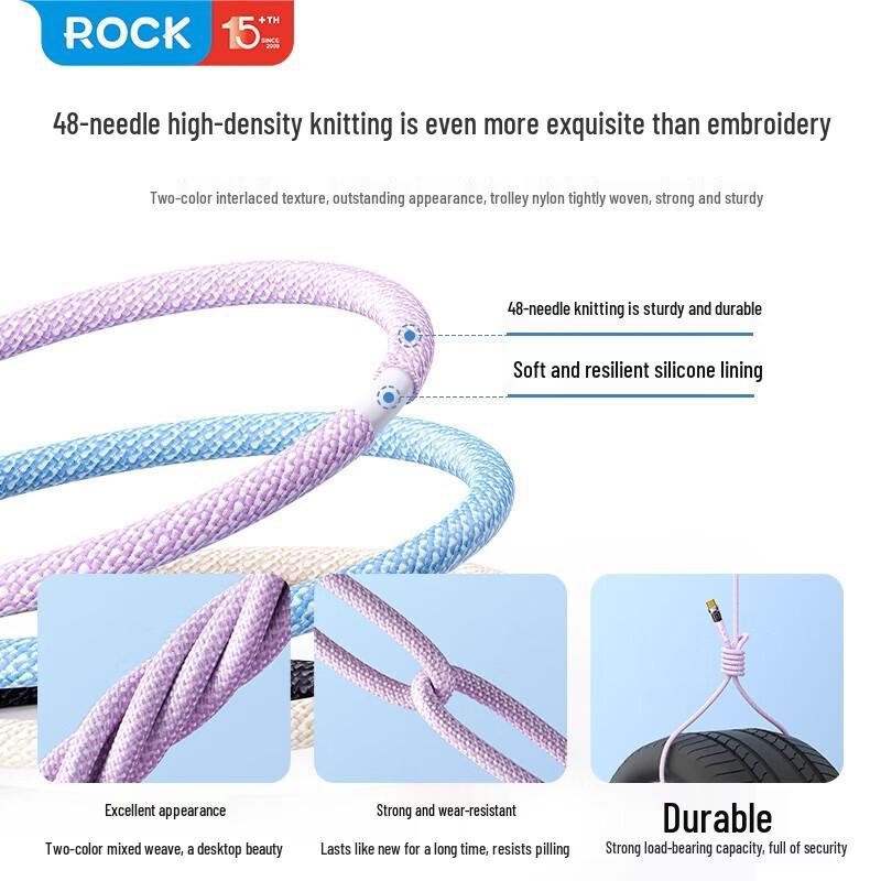 ROCK Z21 PD33W Transparent Fast Charging USB-C To Lightning Cable