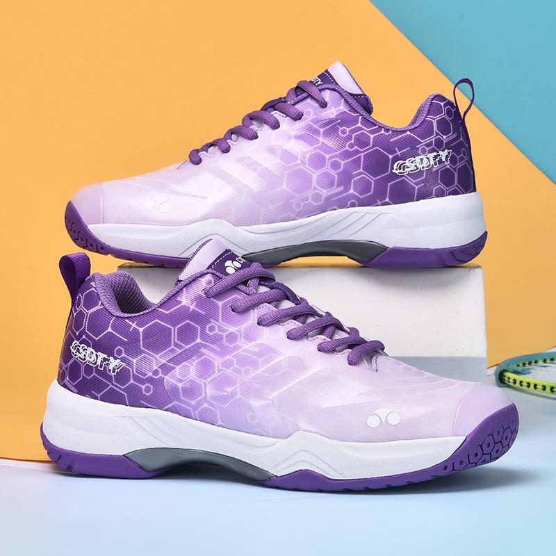 Badminton shoes men's and women's professional non-slip, wear-resistant and breathable rotating button carbon board children's competition training
